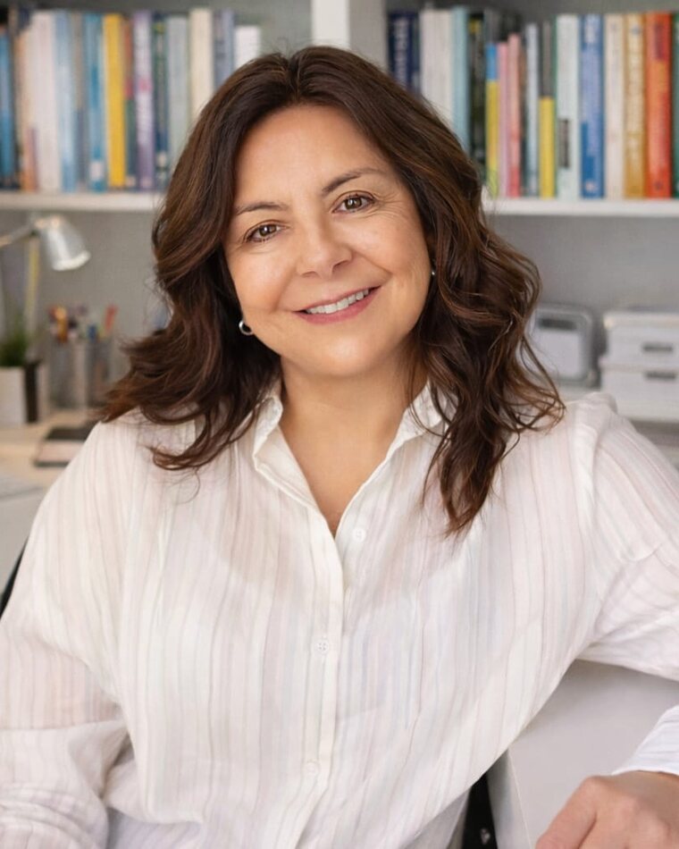 Cecilia Lefevre, psicoterapeuta, en su consulta